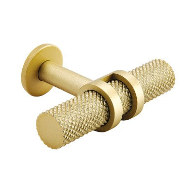 Barchester Knurled Double Ringed T-Bar Knob Satin Brass – FixFit