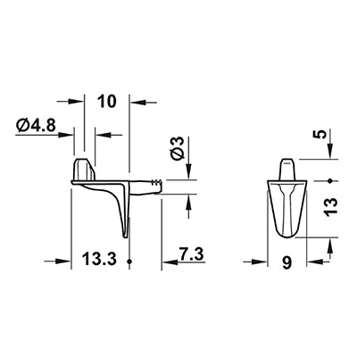 Black-Plug-in-Kitchen-Cabinet-Shelves-Supports-3-mm-Pegs-lug