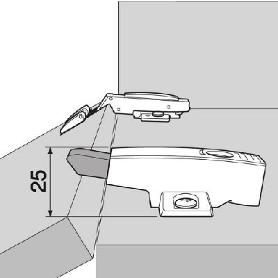 Blum-971A0500-Blumotion-Cruciform-Adaptor-Plate-25mm