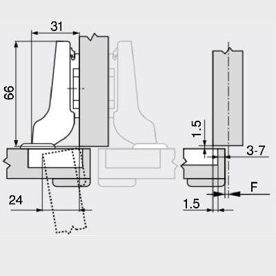 Blum-Onyx-Black-70T9690.TL-INSERTA-DUAL-Profile-Thick-Door-Hinge-95°