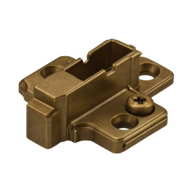 Blum Mounting Plate 175H7190 ANTIQUE BRASS Cruciform 9mm Spacing Zinc
