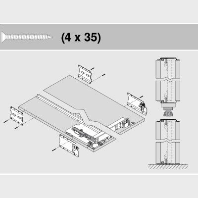 Blum REVEGO Uno Pocket Connector for Plinth Application