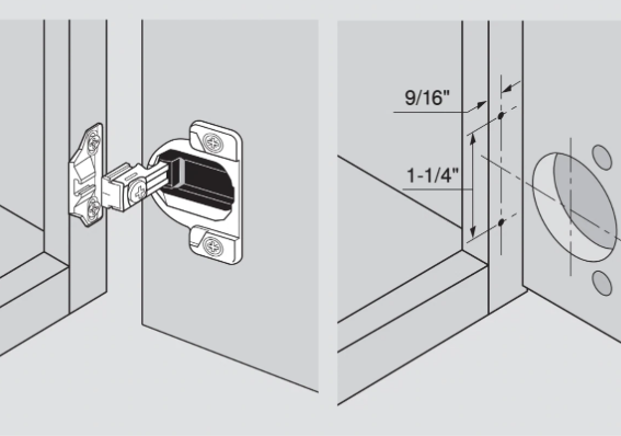 Mounting Plates for Blum 33.3600 Compact Frame Hinge