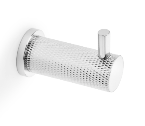 Single Knurled Coat Hook Wall Door Mounted Hanger Brunel