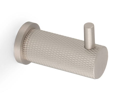 Single Knurled Coat Hook Wall Door Mounted Hanger Brunel