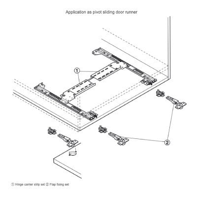 Cabinet-Pocket-Pivot-Sliding-Door-Runner-608mm-Accuride-1432