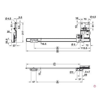 Cabinet-Pocket-Pivot-Sliding-Door-Runners-456mm-Accuride-1321