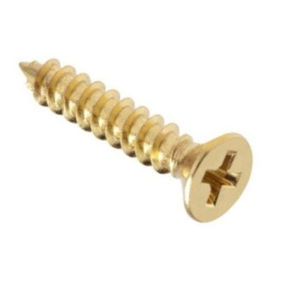 Cabinet Hinge Screws Polished Brass 3.5mm x 16mm