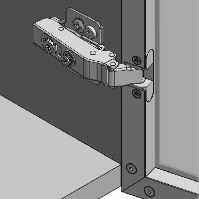 Cabinet Hinge Silence Soft Close 100° Full Overlay Aluminium Frame