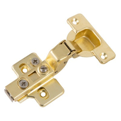 Cabinet Hinge Soft Close 100° SATIN BRASS Inset Set Two