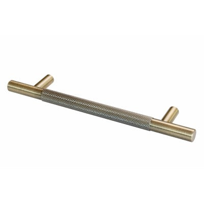 Cabinet Knurled Pull Handle ANTIQUE BRASS T-Bar Modern Knob