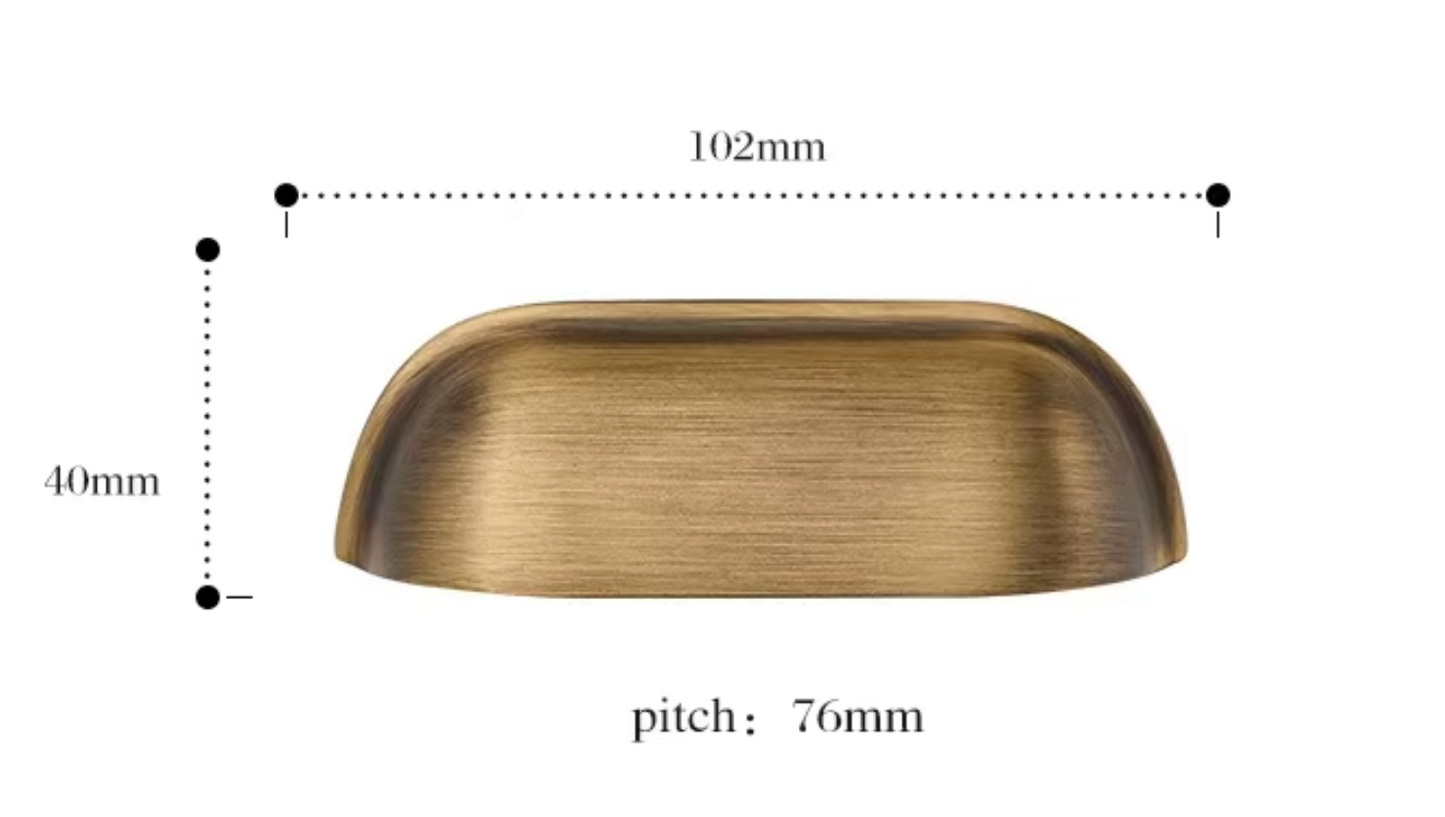 Cabinet Cup Handle Harrow Collection Brushed Antique Brass
