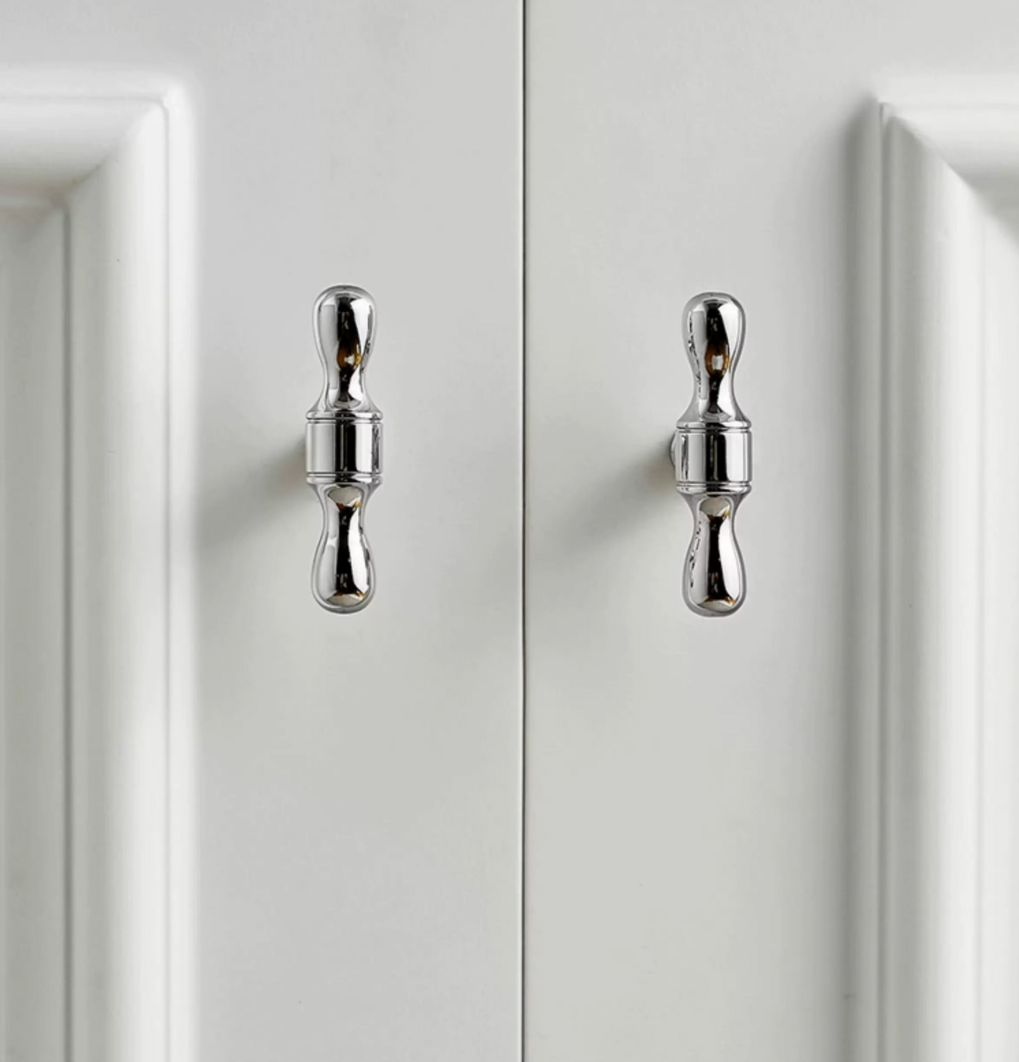 Cabinet Cup Handles Water Droplet Collection Polished Chrome