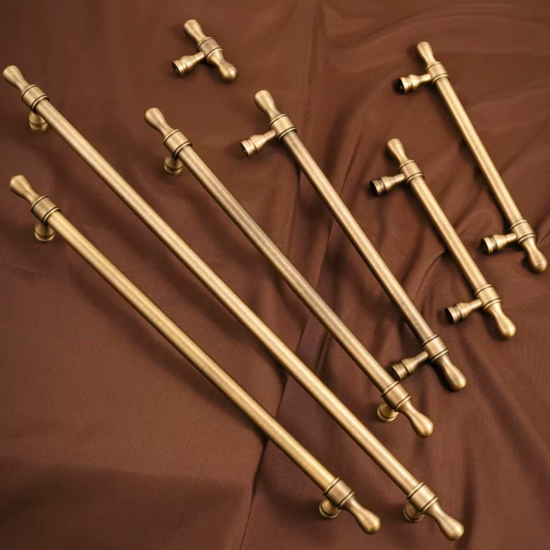 Cabinet Cup Handles Water Droplet Collection Brushed Antique Brass