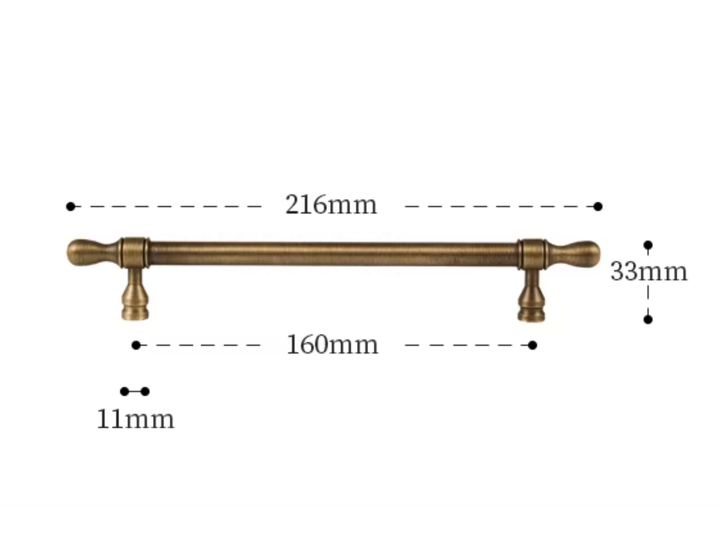 Cabinet Cup Handles Water Droplet Collection Brushed Antique Brass