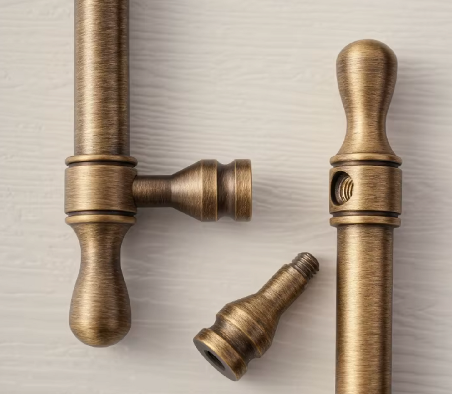 Cabinet Cup Handles Water Droplet Collection Brushed Antique Brass
