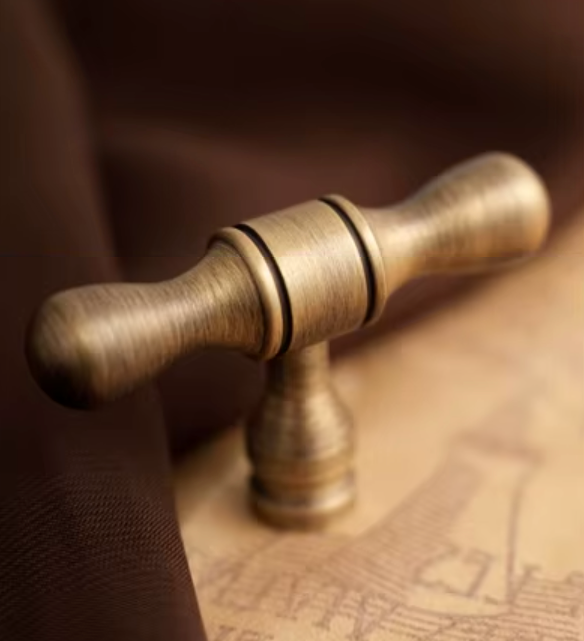 Cabinet Cup Handles Water Droplet Collection Brushed Antique Brass