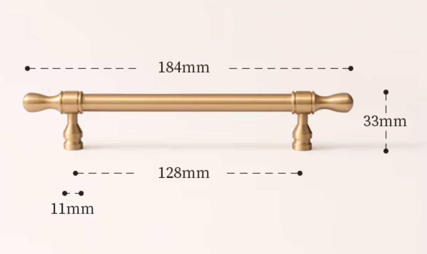 Cabinet Cup Handles Water Droplet Collection Brushed Brass