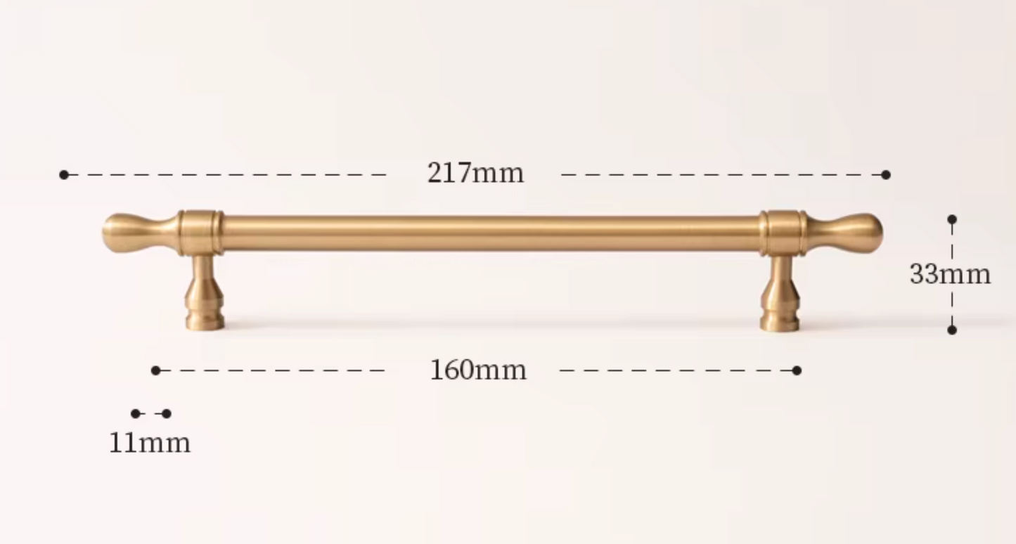 Cabinet Cup Handles Water Droplet Collection Brushed Brass