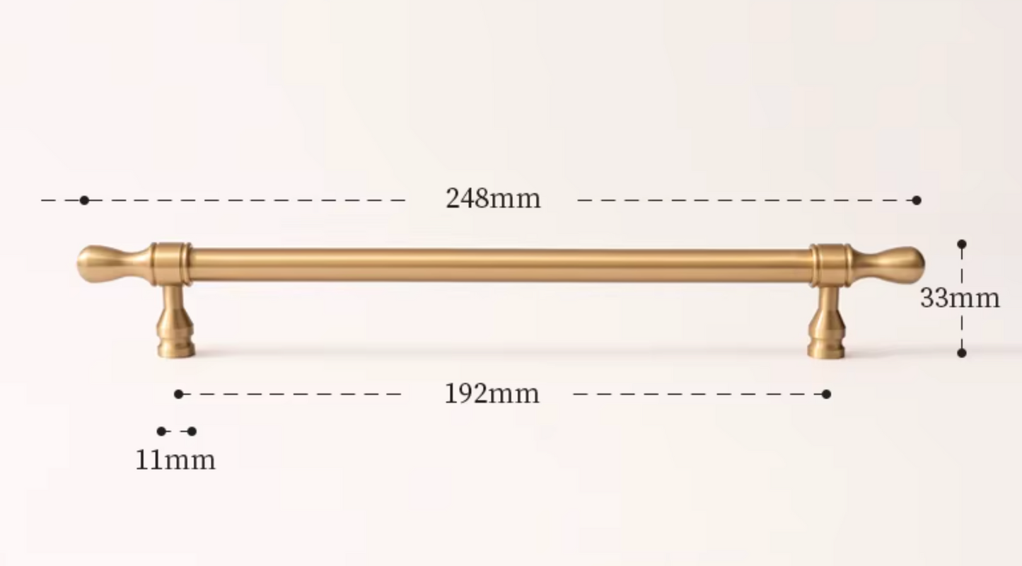 Cabinet Cup Handles Water Droplet Collection Brushed Brass