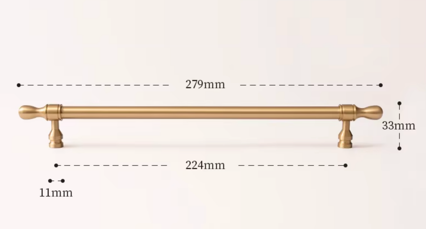 Cabinet Cup Handles Water Droplet Collection Brushed Brass