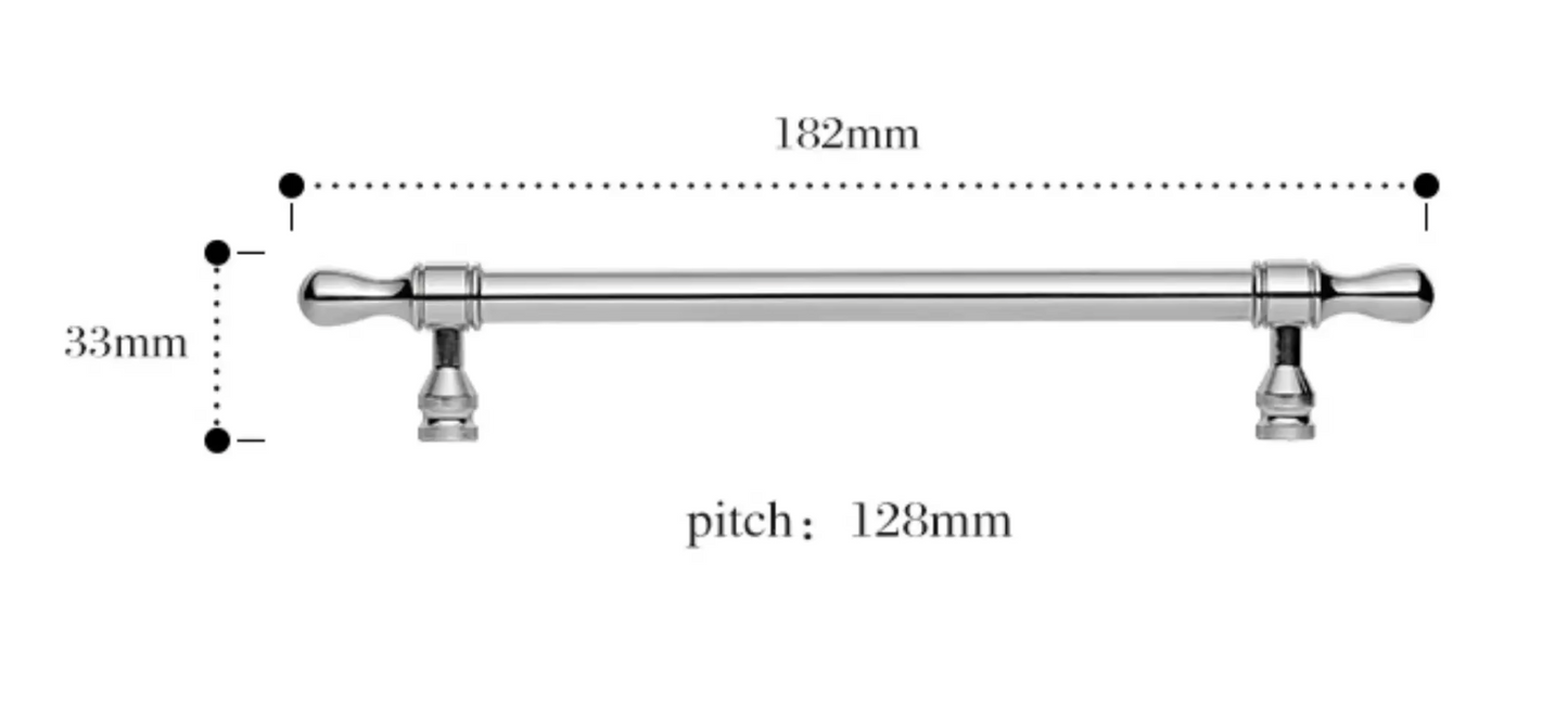Cabinet Cup Handles Water Droplet Collection Polished Chrome