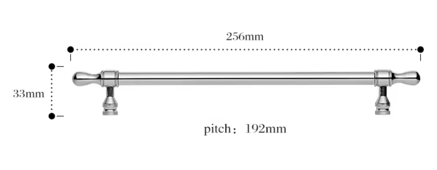 Cabinet Cup Handles Water Droplet Collection Polished Chrome