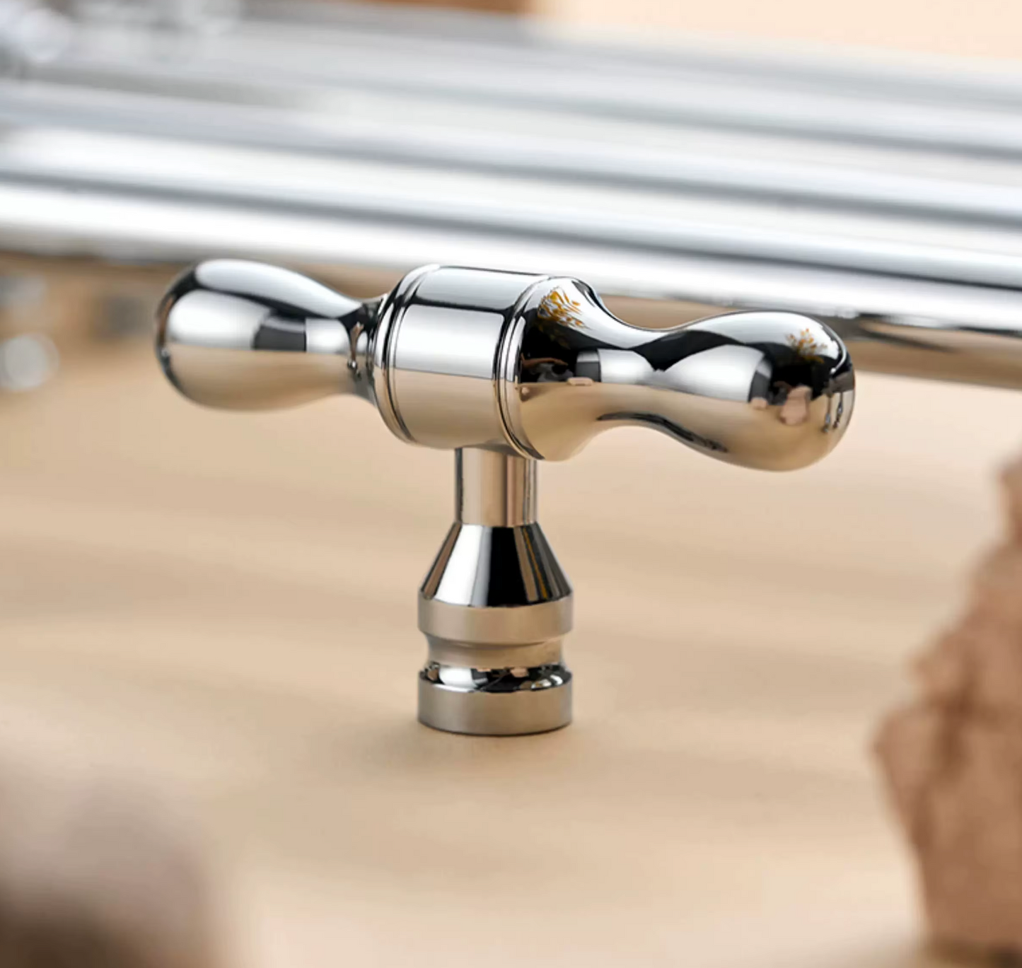 Cabinet Cup Handles Water Droplet Collection Polished Chrome