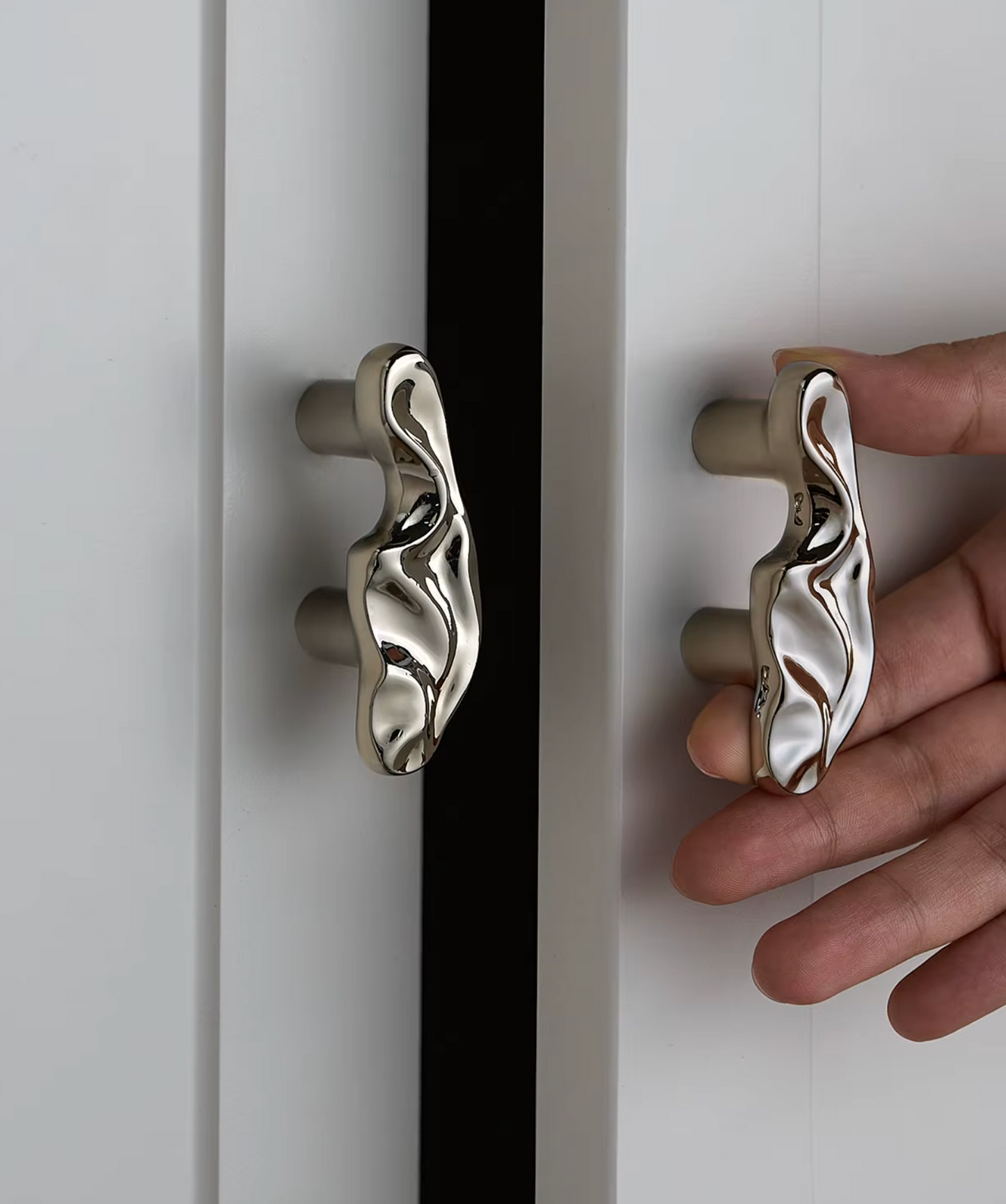 Cabinet Knob Sculpted Organic Twisted Collection