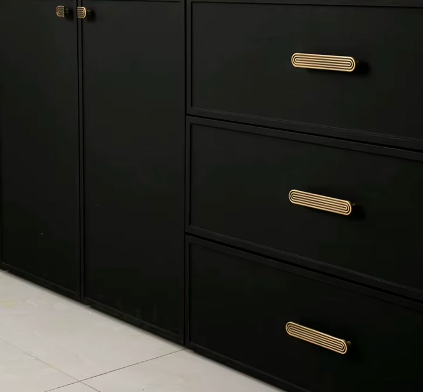 Cabinet Handle Nordic Slim Collection Antique Brass