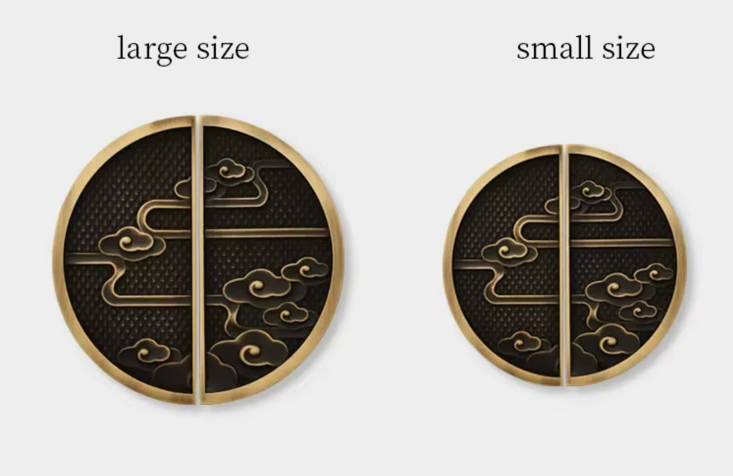 Cabinet Knobs Imperial Eastern Half-Moon Collection Antique Brushed Brass