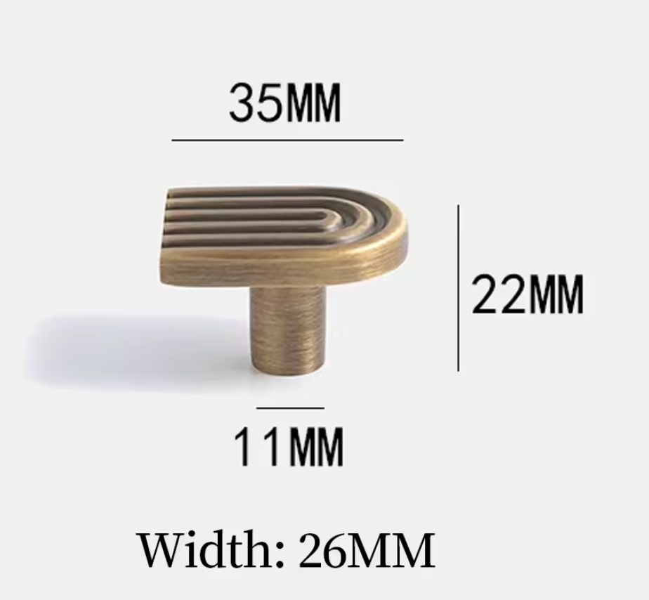 Cabinet Handle Nordic Slim Collection Antique Brass