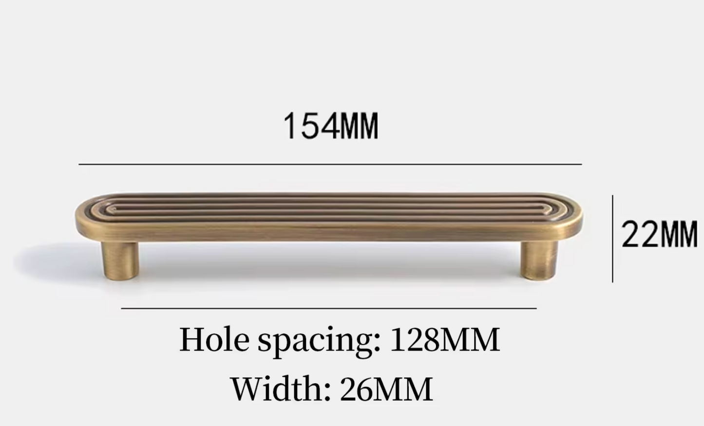 Cabinet Handle Nordic Slim Collection Antique Brass