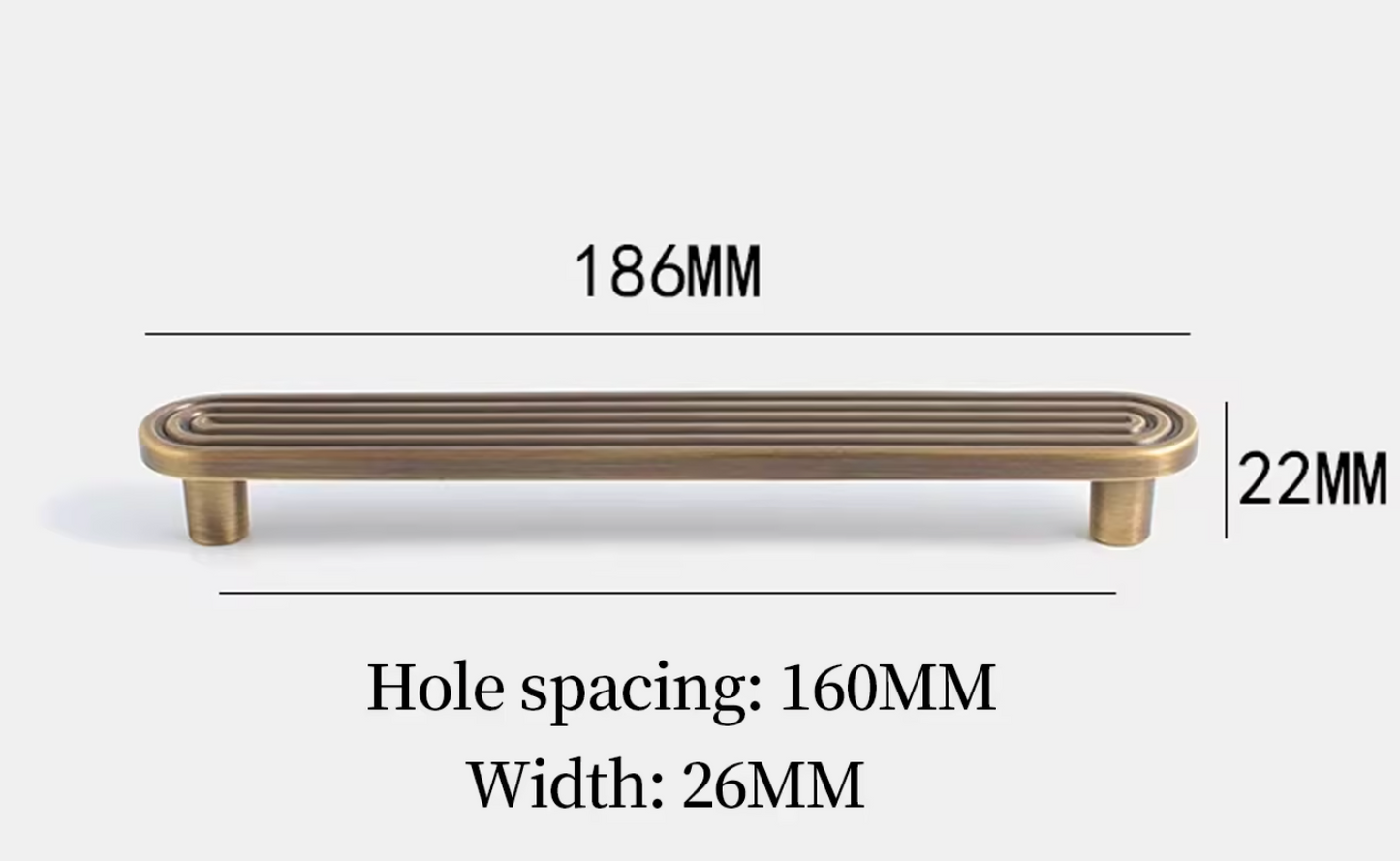 Cabinet Handle Nordic Slim Collection Antique Brass
