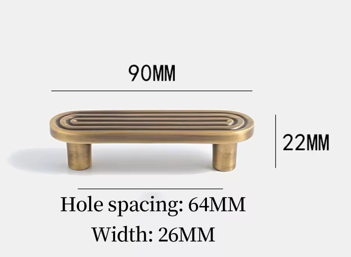 Cabinet Handle Nordic Slim Collection Antique Brass