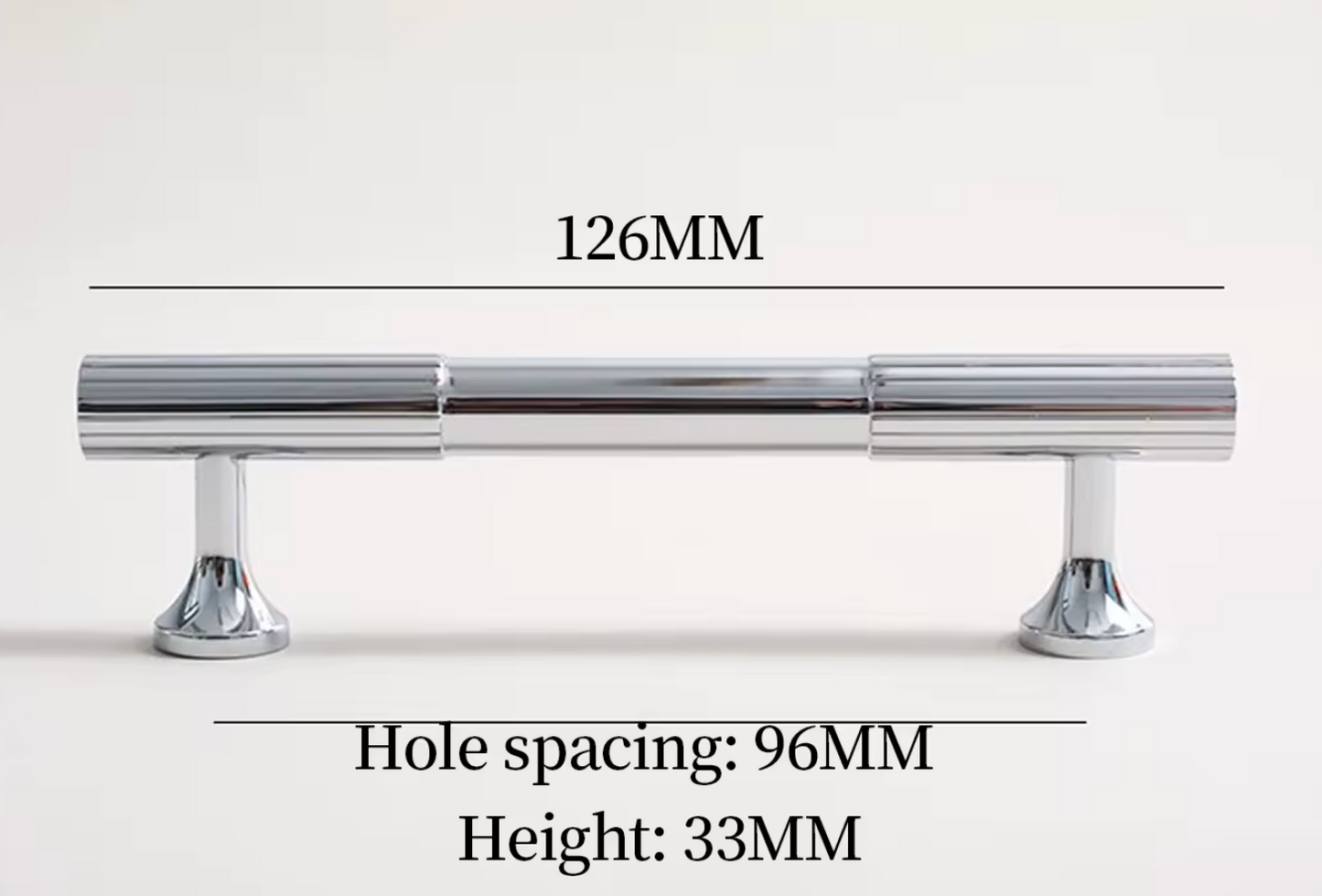 Cabinet Handle Knob Art-Deco Linear Collection Polished Chrome