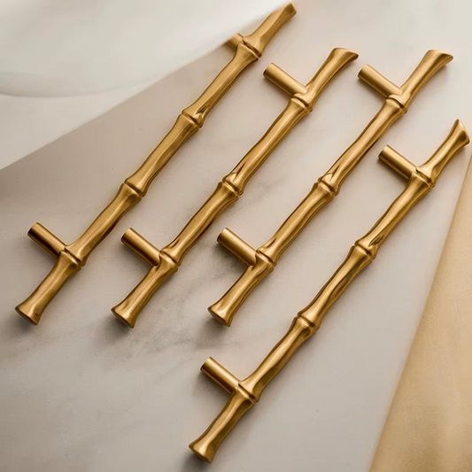Cabinet Handles Bamboo Collection Brushed Brass