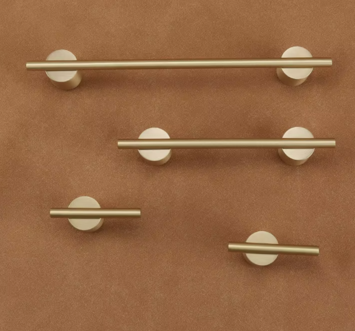 Cabinet Handle T-Bar Straw Collection Brushed Brass