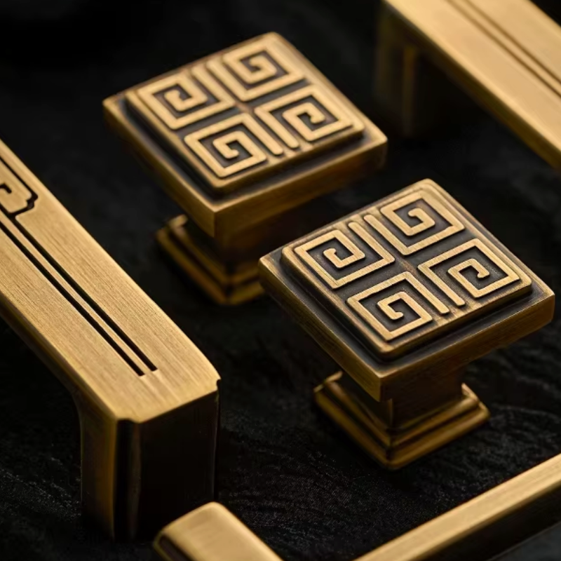 Cabinet Handles Celtic Collection Brushed Antique Brass