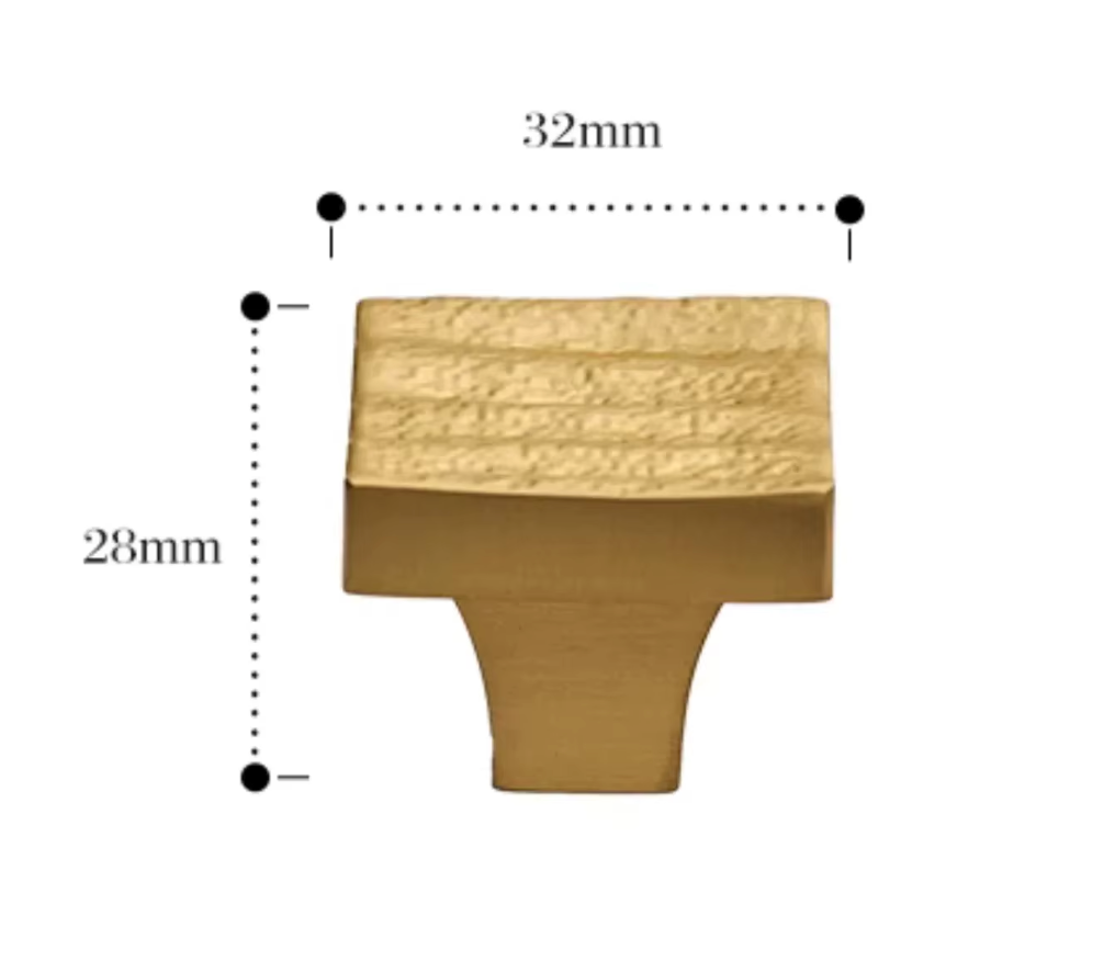 Cabinet Handles Forge Ribbed Collection Brushed Brass