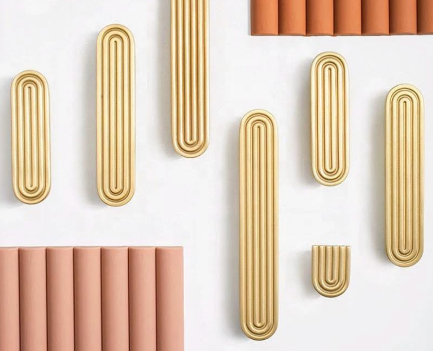 Cabinet Handle Nordic Slim Collection Brushed Brass