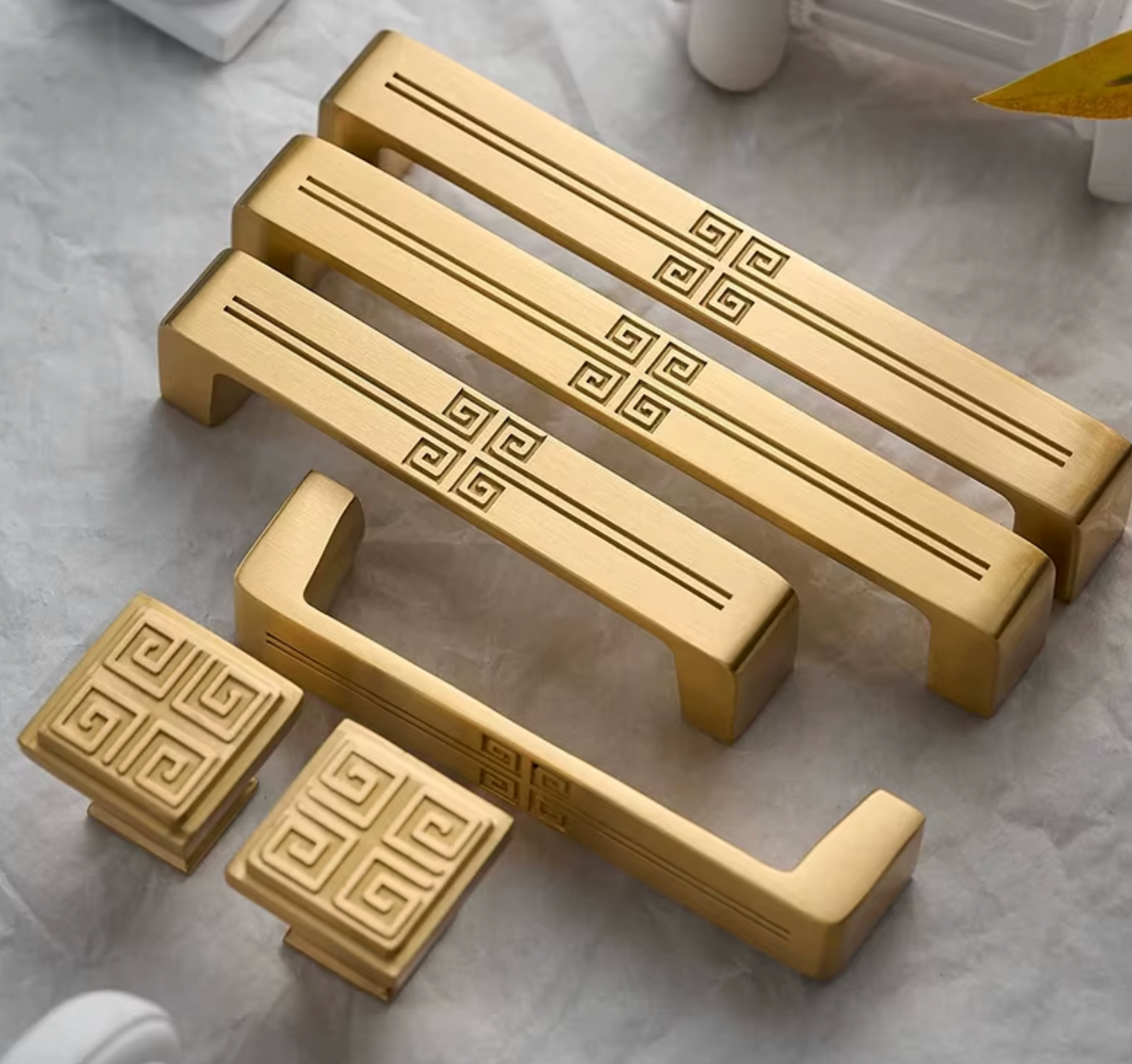 Cabinet Handles Celtic Collection Brushed Brass