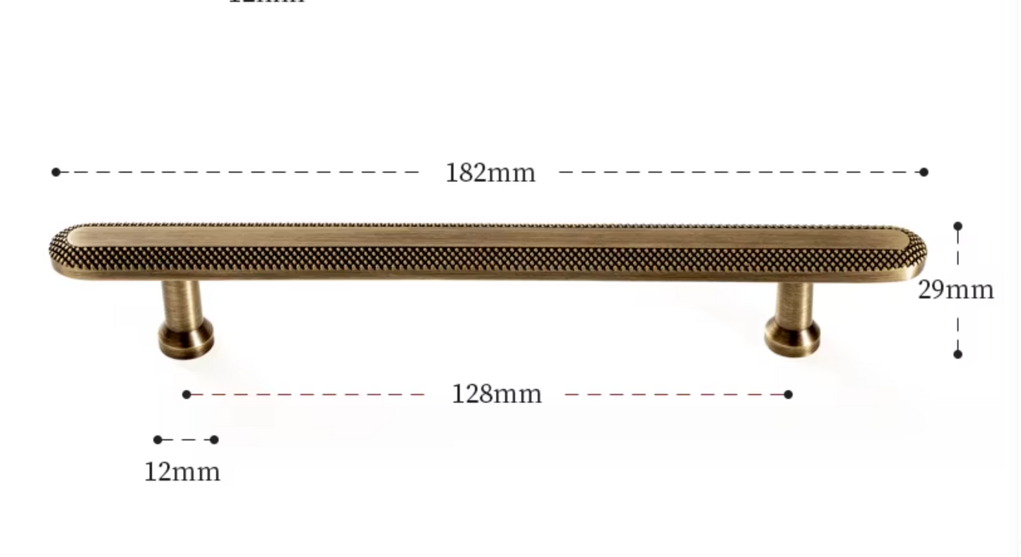 Cabinet Handles Regent Dot Collection Brushed Antique Brass