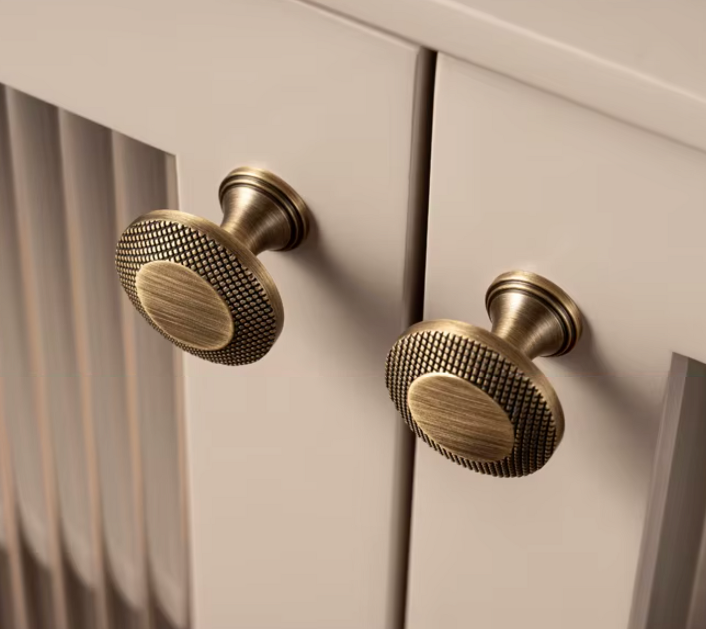 Cabinet Handles Regent Dot Collection Brushed Antique Brass