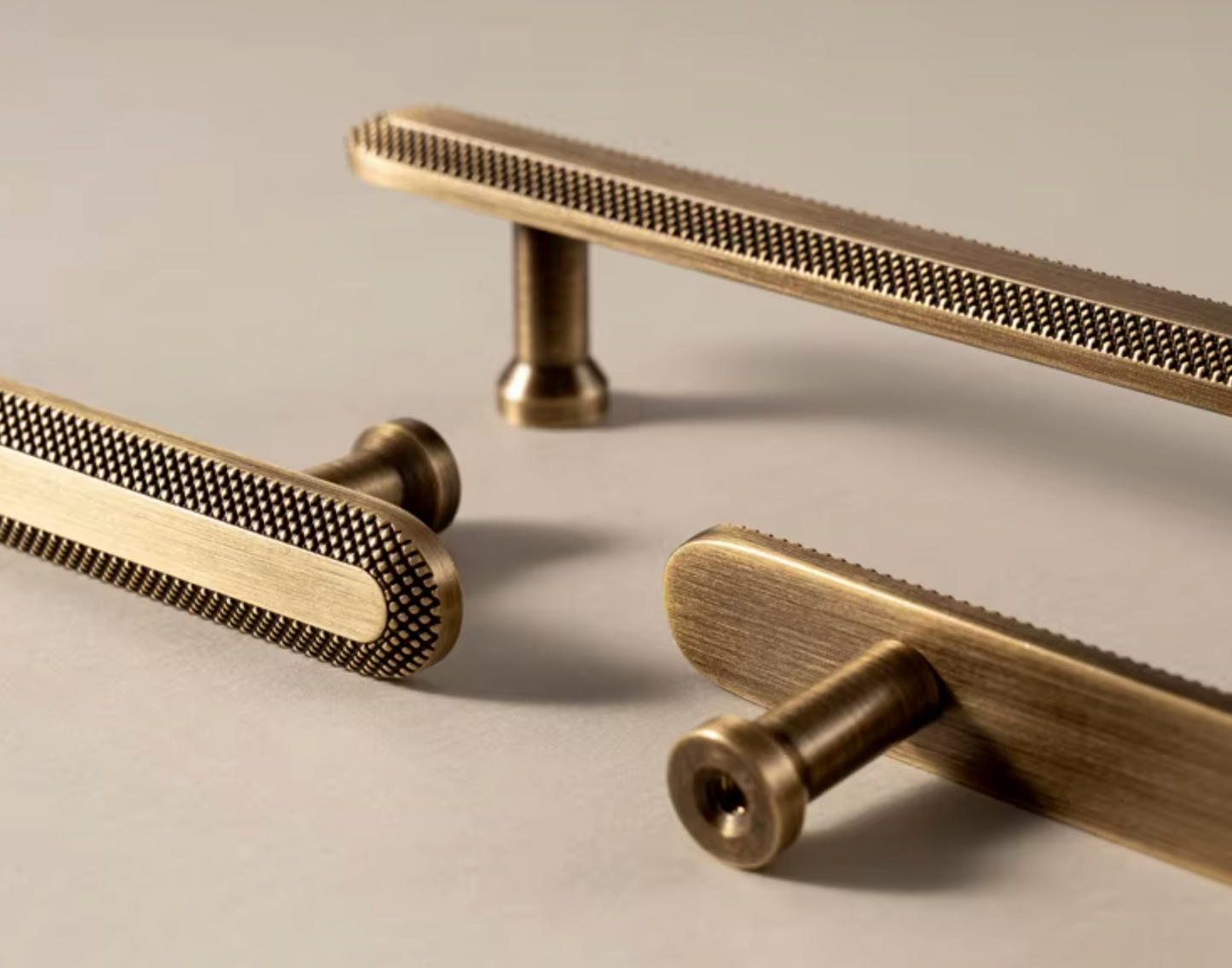 Cabinet Handles Regent Dot Collection Brushed Antique Brass