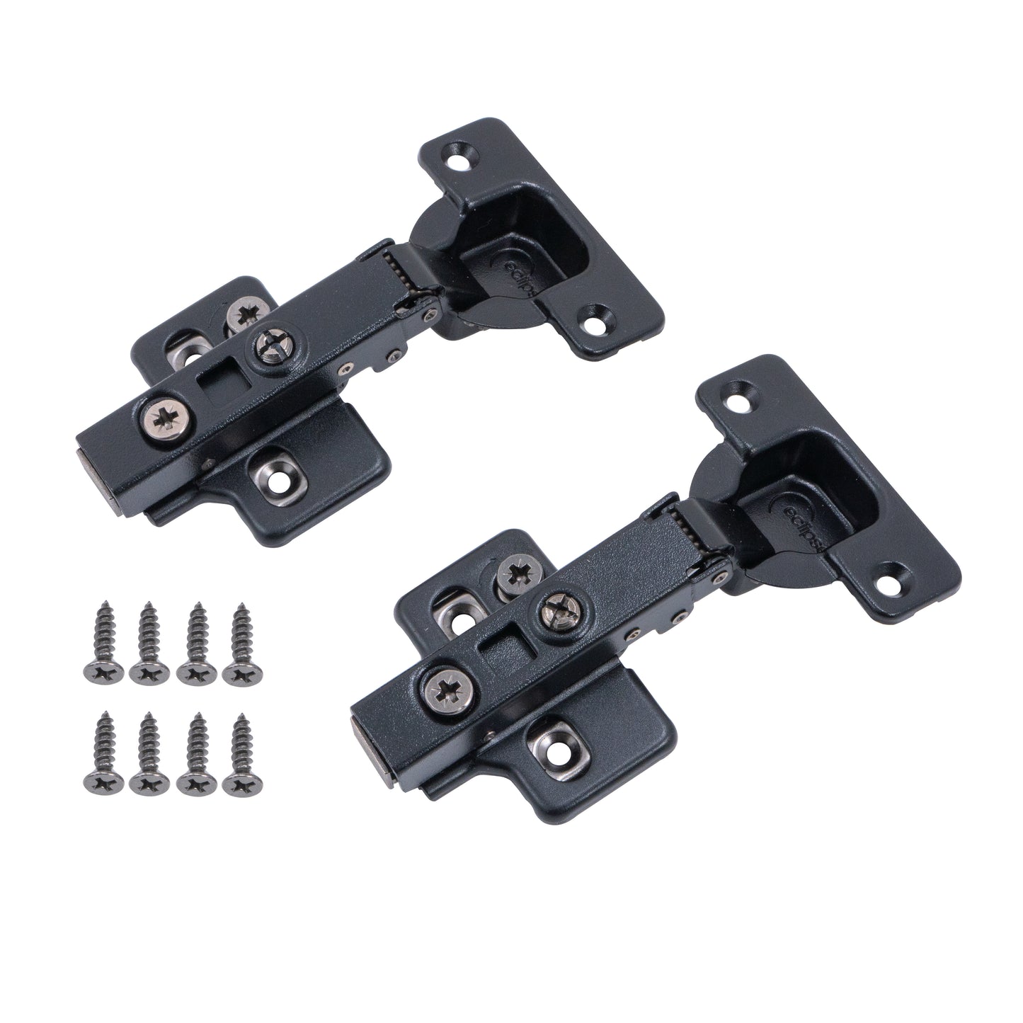 Cabinet Hinge Soft Close 100° SATIN BLACK Full Overlay Set Two
