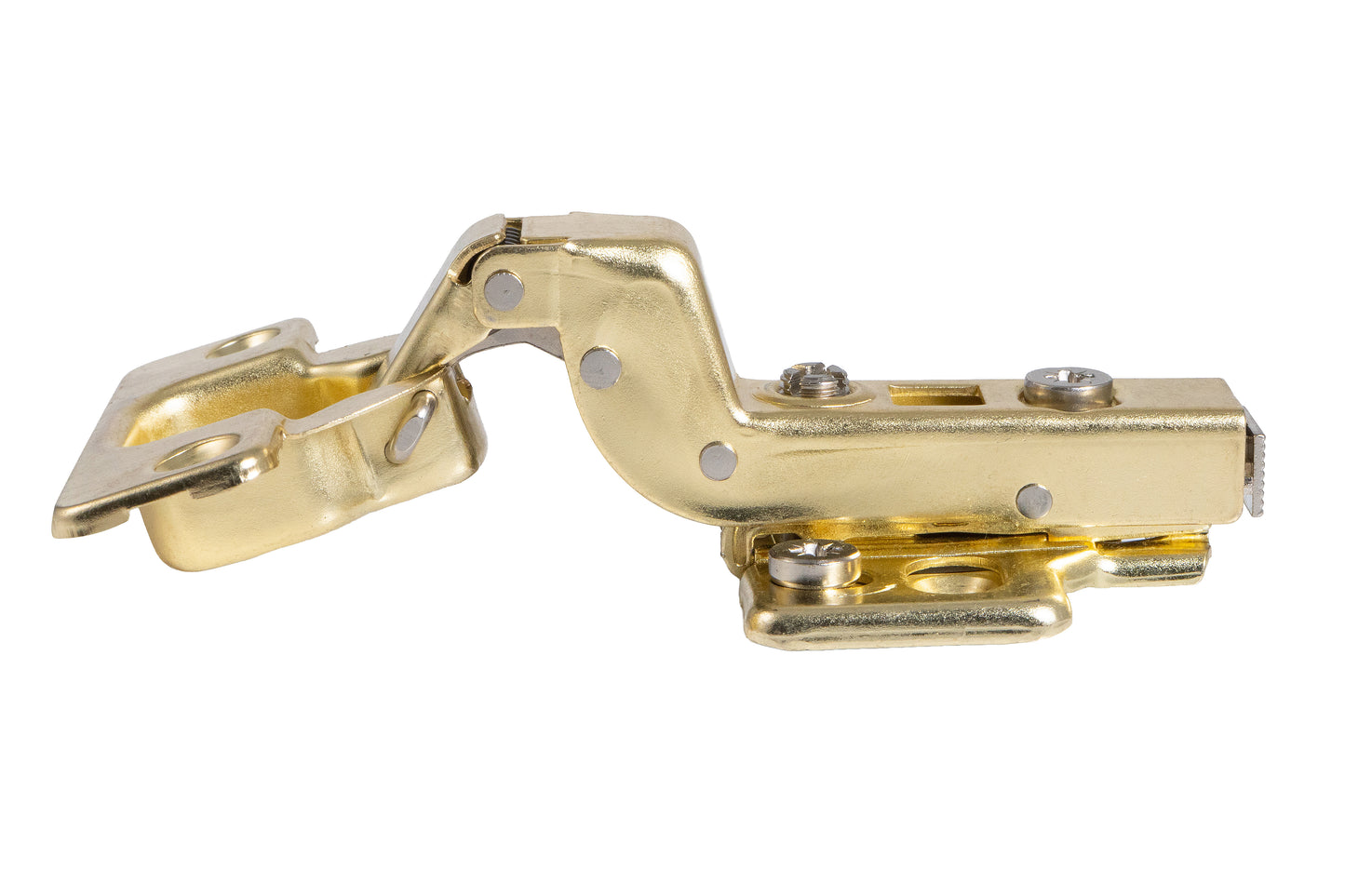 Cabinet Hinge Soft Close 100° SATIN BRASS Inset Set Two