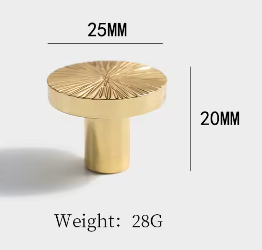 Cabinet Knobs Radiant Arc Half-Moon Collection Polished Brass