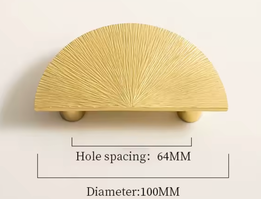 Cabinet Knobs Radiant Arc Half-Moon Collection Polished Brass