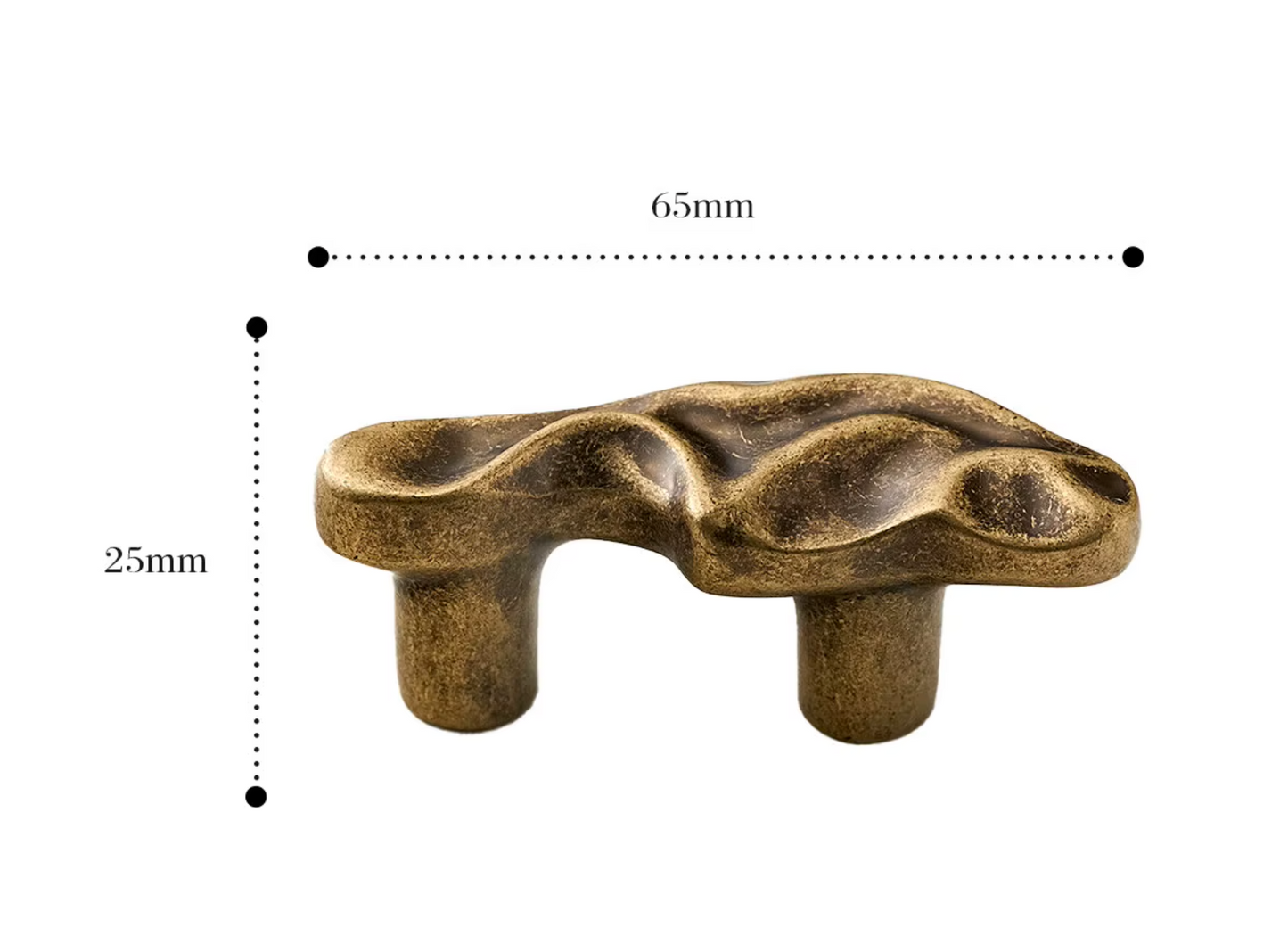 Cabinet Knob Sculpted Organic Twisted Collection